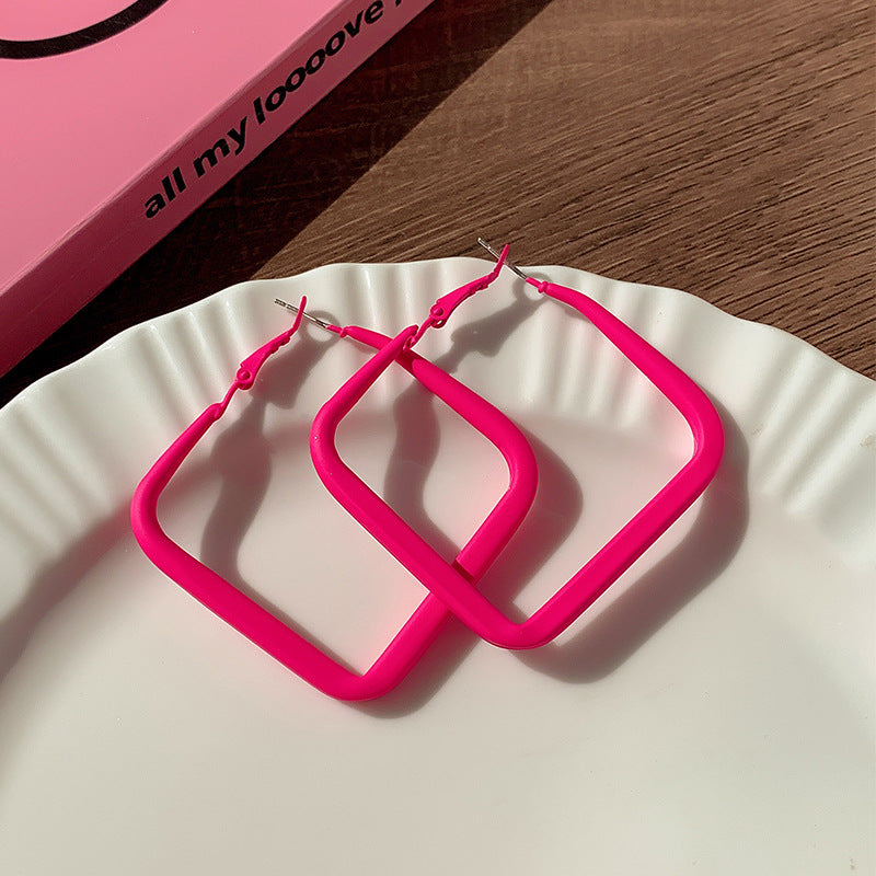 Wholesale Dopamine Rose Red Earrings